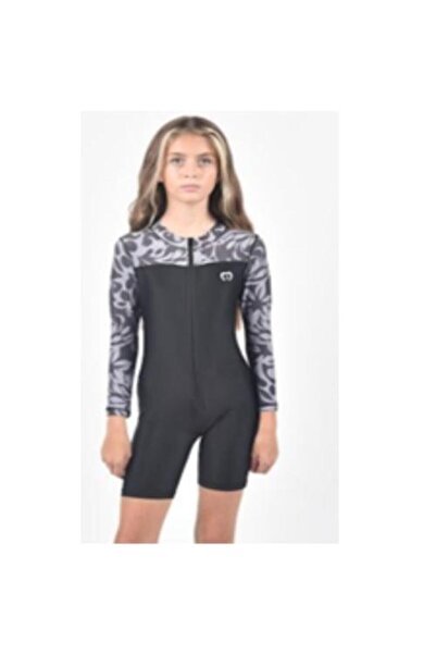 modestly active Swimwear, Long Sleeve/ Short Leg All-in-One Swimwear Suit