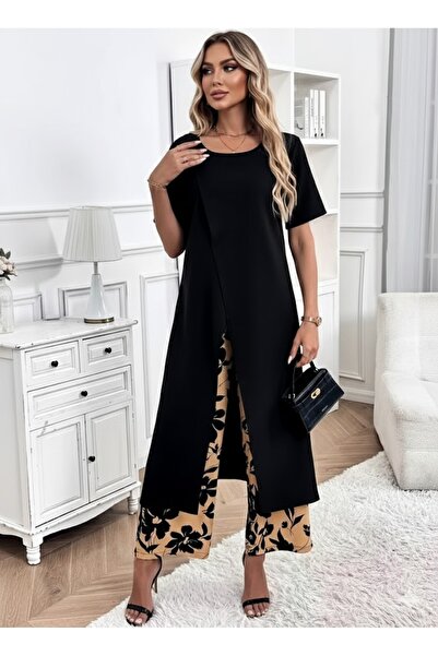 Modayakamoz Set elegant și confortabil din viscoză pentru femei – Bluză cu de...