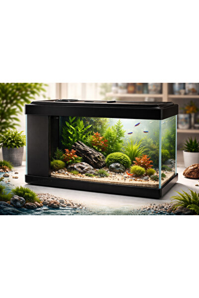Fauna Pet Supplies Sump Filtreli Set Halinde Led Işıklı Akvaryum (50x32x20cm ...