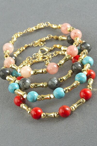 ZERO LAND سوار معدني مرصع بالأحجار من STOROZAL (142326) - أخضر