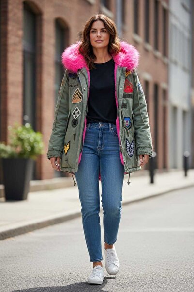 kho military design Özel Tasarım Parka Modeli (L Beden) İthal Ürün