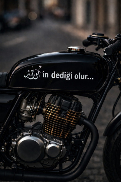 Kıvırcıkyoga Allah'ın dediği olur yazisi 30*5 sticker araç oto motorsiklet ay...