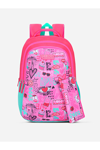 Lavie By Styli Valentine Backpack with Pencil Pouch 36L 19Inches
