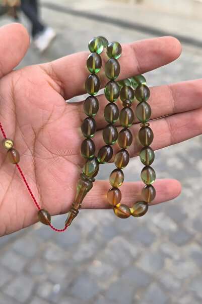 Agai Silver Özel Sistem Püsküllü El İşçilikli Orijinal Ateş Kehribar Tesbih