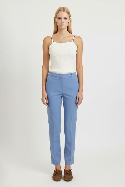 Perspective Mavi Yüksek Bel Boru Paça Pantolon