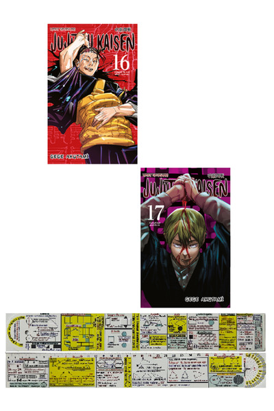 Gerekli Şeyler Yayıncılık Jujutsu Kaisen 16-17. Ciltler Manga Seti + Özel Cetvel