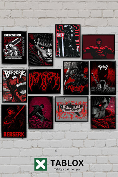 TABLOX 12 Piece Berserk Guts Darkness Fantastic Anime Manga Battle Decorative...