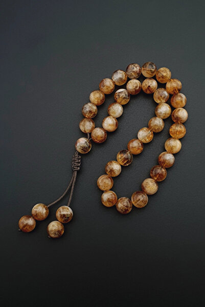 Seven Art Jewelry Piatră naturală autentică, piatră de citrin de 8 mm, 33 de ...