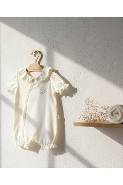 Kidaxi Ruffled Baby Collar Printed Organic Barbatöz