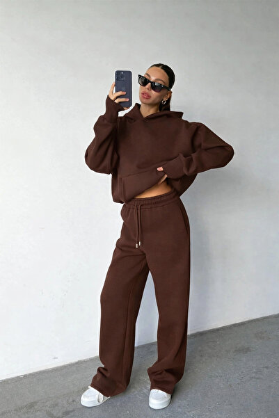 BARLİZ Women's Baggy Unisex Comfortable and Suitable for Sports Basic Tracksu...