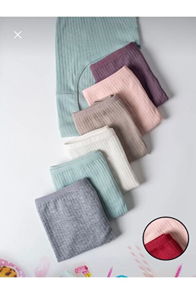 KÜBRAGEZİCİBUTİK ملابس داخلية نسائية من القطن المضلع مكونة من 7 قطع