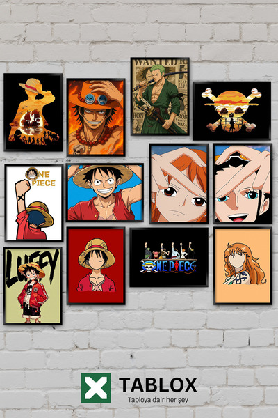 TABLOX 12 Piece One Piece Luffy Pirate Adventure Anime Action Decorative Mdf ...