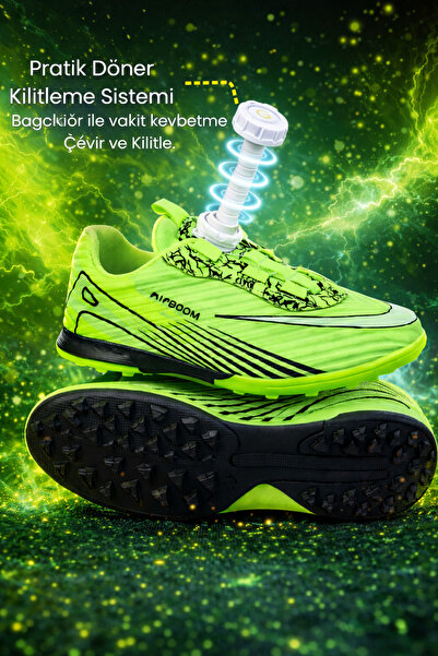 AİRBOOM Pantofi de teren pentru copii/tineri cu șireturi, cu mecanism, covor