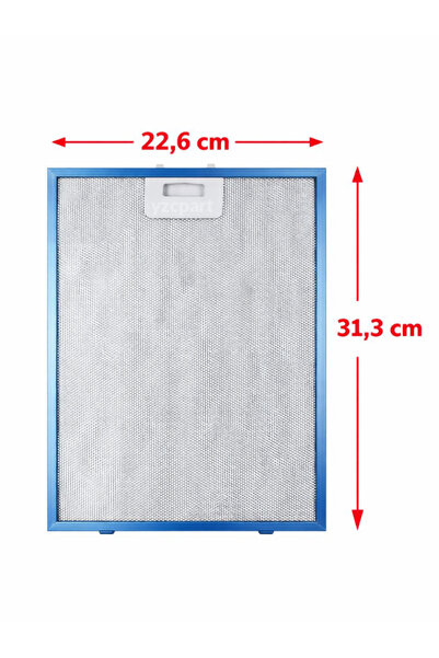yzcpart Mekappa Uyumlu Ankastre Aspiratör Davlumbaz Yağ Filtresi 31,5-22,5cm ...