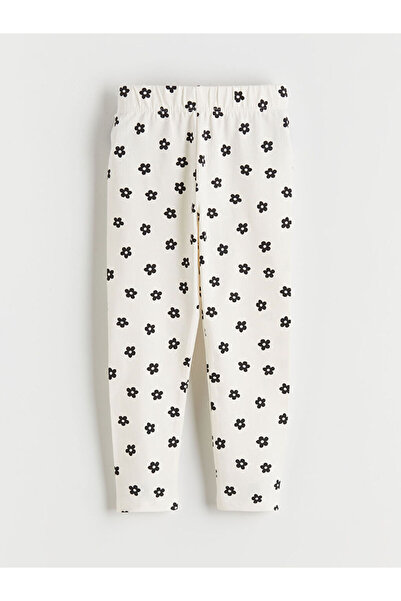 LC Waikiki Λουλουδένιο κοριτσίστικο καλσόν με ελαστική μέση 2 τεμαχίων