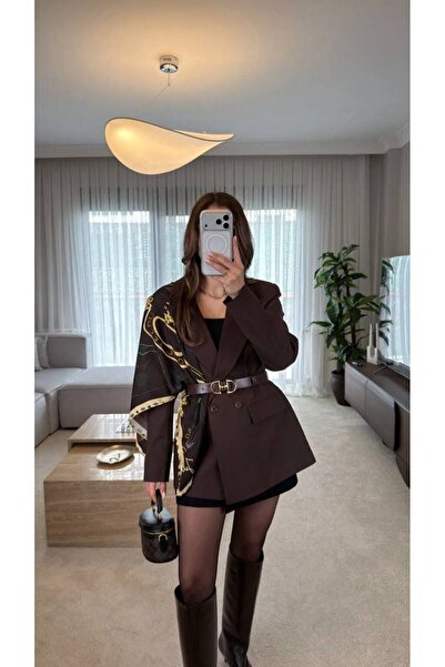 ALVOR Women's Lined Oversize Blazer Jacket Casual & Office Stylish Wear