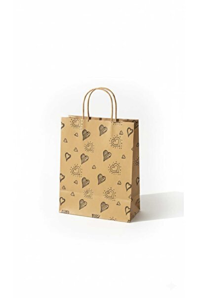 HDF PAZARLAMA ΤΣΑΝΤΑ KRAFT ΜΕ ΣΧΕΔΙΟ ΜΑΥΡΗΣ ΚΑΡΔΙΑΣ 25 ΤΕΜΑΧΙΑ 18*8*24 ΤΣΑΝΤΑ...