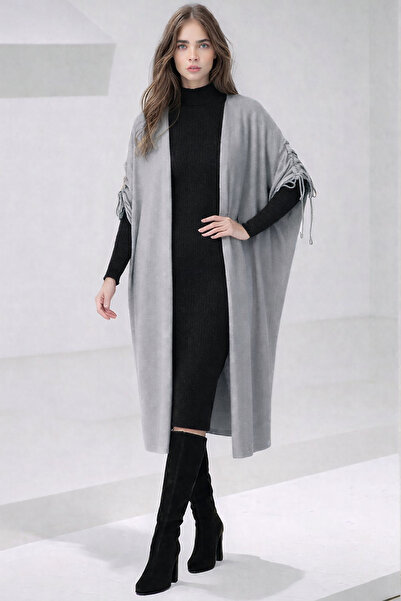 MAMAYAGA Midi Length Bat Sleeve Shoulder-Tie Knitwear Suitable for Women's Hi...