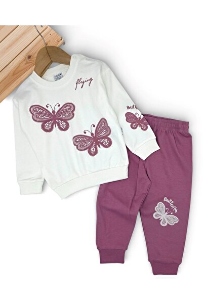 Egelite طقم أطفال بناتي موسمي مطبوع عليه فراشات 6-9-12-18-24 شهرًا، 2 خيط، 10...