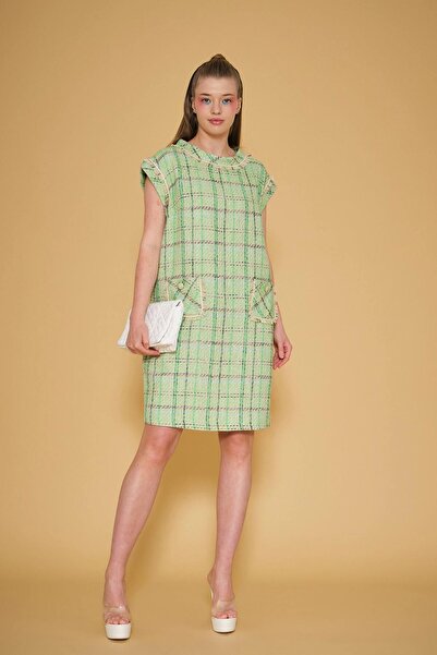 VERDA Patterned Plaid Dress