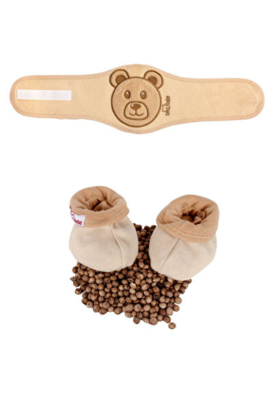 Mommyslab Cherry Seed Kolik, Booties and Belt Set. 0-4 Months Sevi