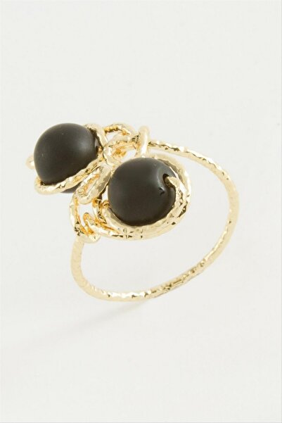 ZERO LAND Storozal Onix Natural Stone Ring (141949) - Yellow