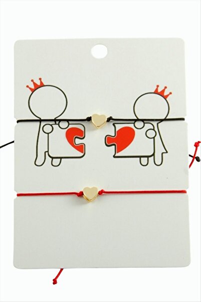 ZERO LAND سوار على شكل قلب من STOROZAL قطعتين (141645) - أحمر