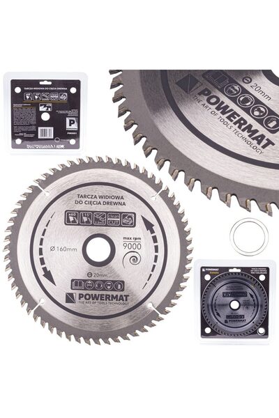 Powermat Disc circular pentru lemn, 160 x 20, 60 dinti, vidia,