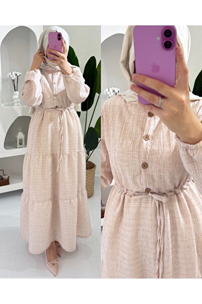 STİLSEN Belted Dress with Buttons