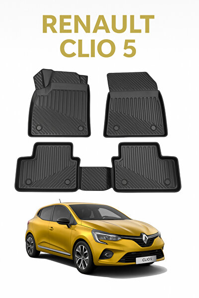 Black Gold Renault Clio 5 3D Havuzlu Oto Paspas TPE Tam Uyumlu