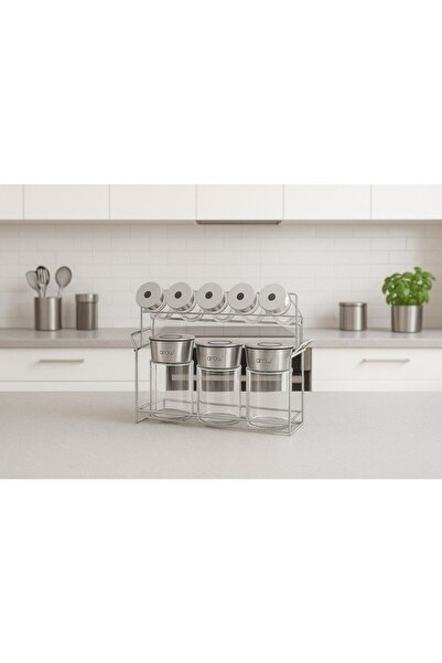 AROW Fennel 9-Piece Spice Set with Stand