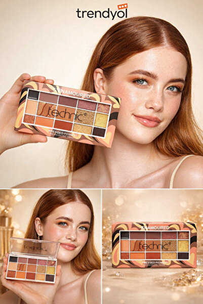 TECHNIC Enamoured Eyeshadow Palette 15 Colors – Intense Pigments, Nude, Brown...
