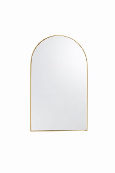 Mirror Decorative arched mirror with gold frame – 32 x 56 cm