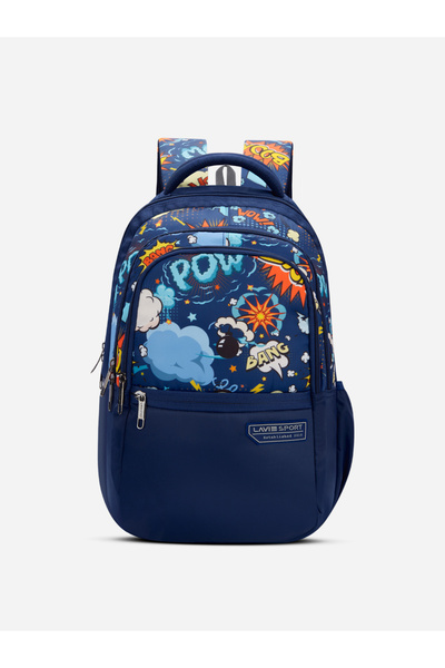 Lavie By Styli Boom Navy Blue Backpack 17Inch 30L