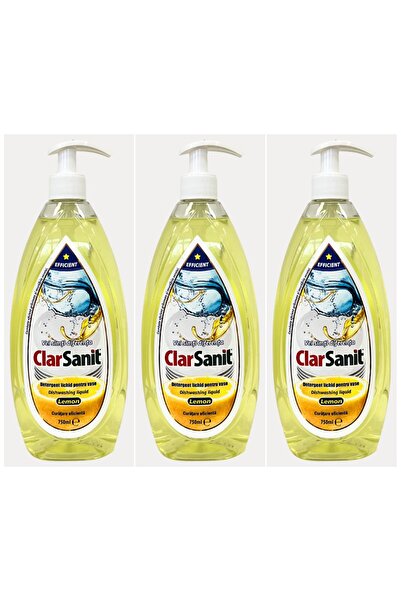clarsanit Săpun lichid de vase cu lămâie, 750 ml (Pachet de 3)
