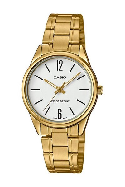 Casio Women's Water Resistant Watch Model LTP-V005G-7BUDF - 34 mm - Gold Color