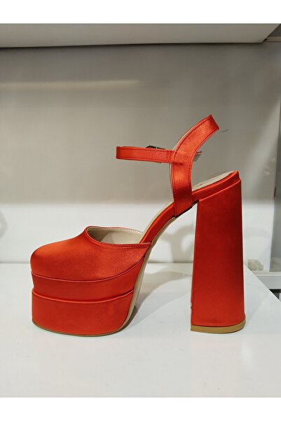 Karınca Evening Dress Shoes, Henna, Bridal Shoes - High, Thick Heeled Shoes, ...