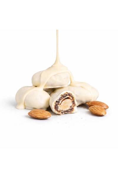 HURMA DÜNYAM Goberto Beyaz Çikolatalı Bademli Hurma 250 Gr