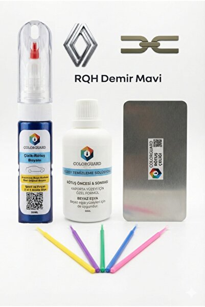 COLORGUARD Renault Dacia RQH Demir Mavi 2si1 İğne+Fırça Boya, Solüsyon, Rötuş...