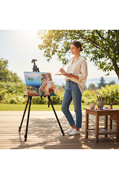 OEM Aluminum Painting Easel for Outdoor Use – Adjustable Height 55–158 cm, Li...
