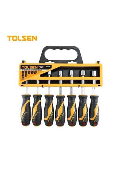 TOLSEN 7Pcs Nut Driver Set Cr-V Magnetic Socket Screwdrivers
