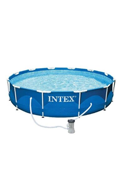 Generic مسبح إنتكس دائري بإطار ومضخة فلتر، أزرق، 6503 لتر
