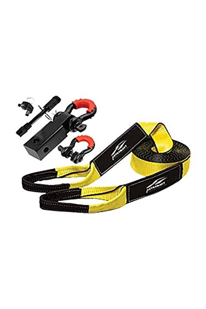 Generic AUTOSMART Double Web Loop End Tow Strap Recovery Kit Yellow and Black...