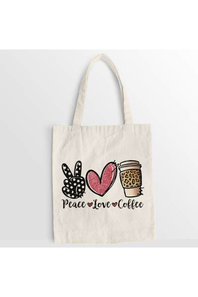 Kartier Sacosa panza Peace Love Coffee
