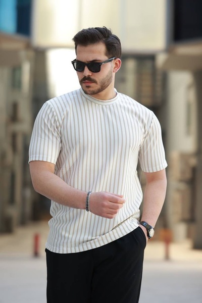 The Hench تي شيرت رجالي مخطط من الجاكار عالي الجودة