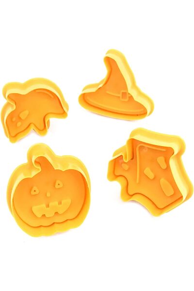 Other 3D Halloween Cookie Molds - Set of 4, Food Grade Plastic, Fondant and C...