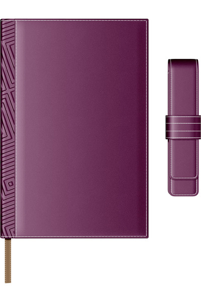 Princ Set de agendă din piele B5 + husă pentru pix - violet