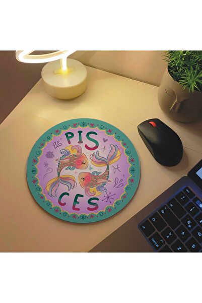 westartic Pisces Balık Burcu Özel Tasarım Burç Mousepad Mouse Pad Altlığı