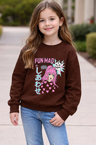 ADABEBEK Premium Παιδικό Φούτερ με στάμπα Happy Girl 26105