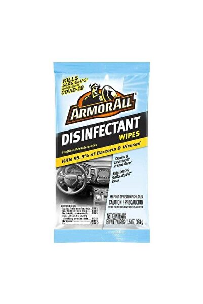 Generic ARMOR ALL 50-Piece Lint Free and Disposable Car Disinfectant Wipes Set